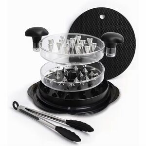 Prepmate Chicken Shredder NIB w/tongs & antislip mat black & clear BPA-Free